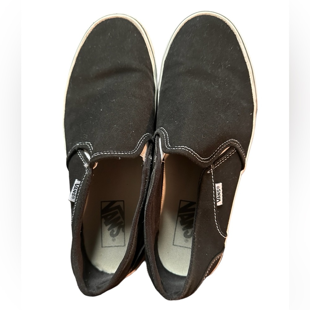 Vans Slip-On Black/True White Womens Size 9